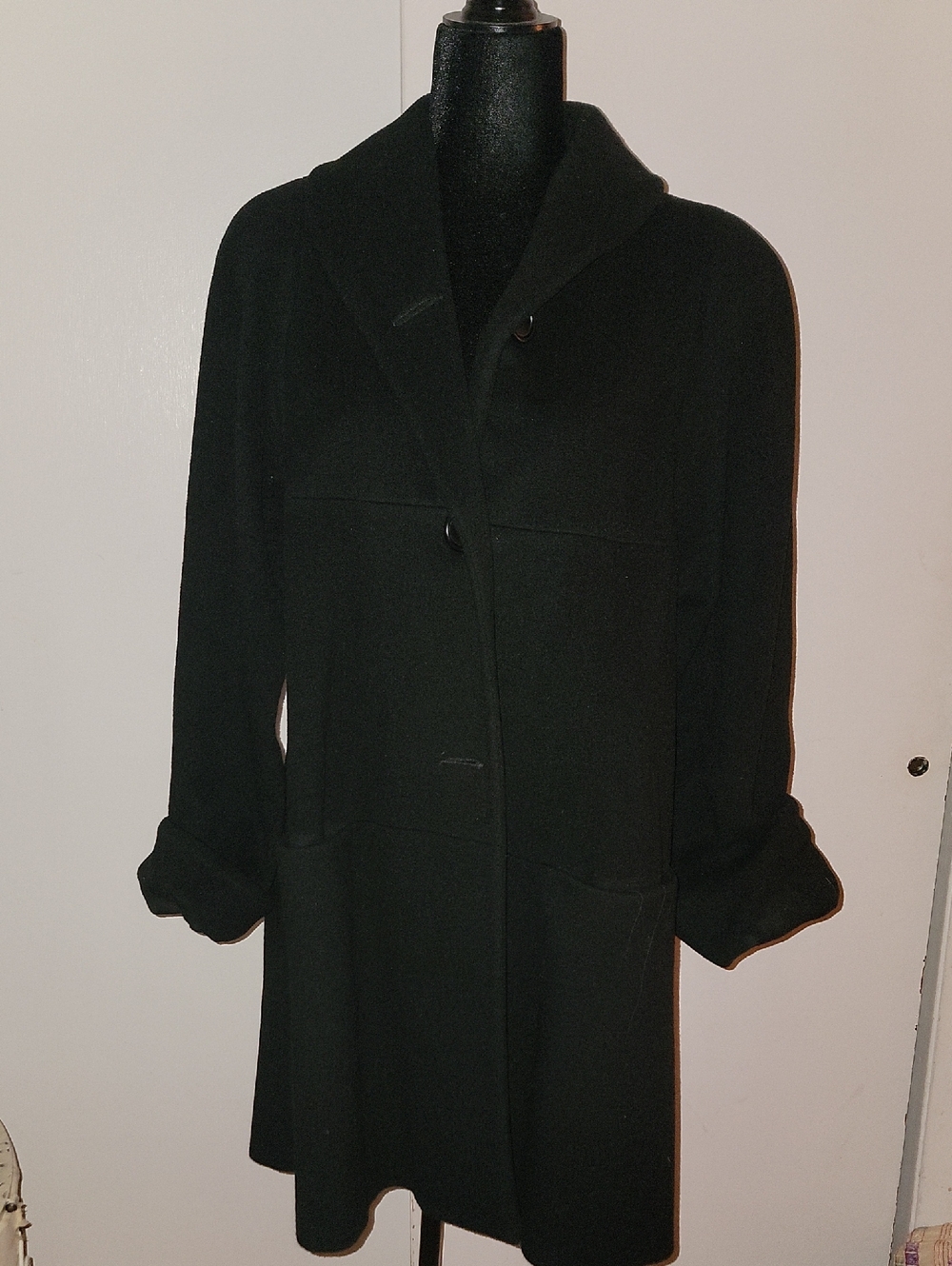 Women's Black  Trench Coat